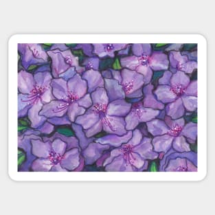 Purple Azaleas In The Garden Sticker
